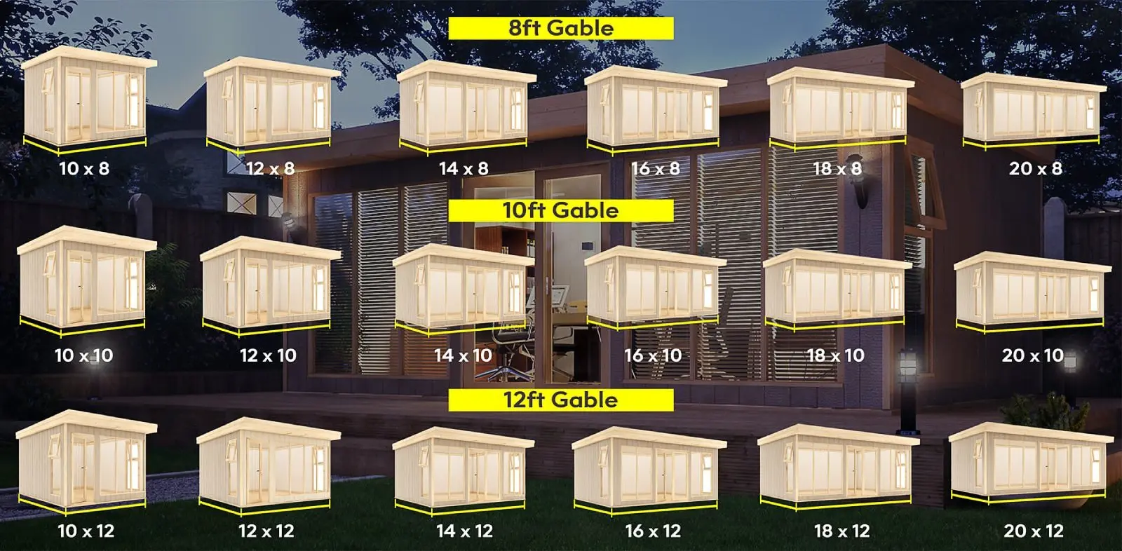 Wide range of sizes