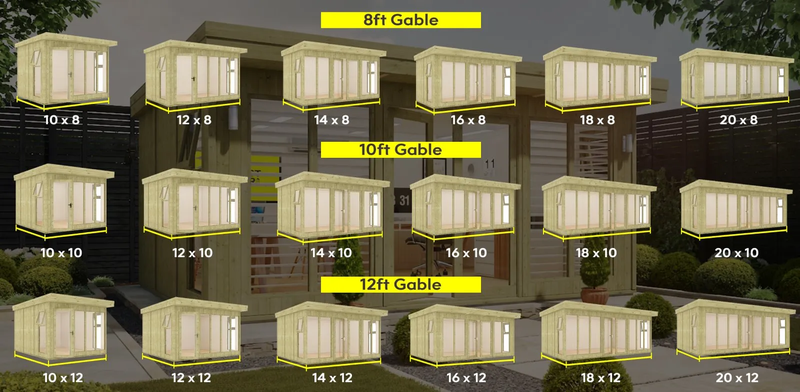 Wide range of sizes